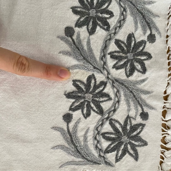 Vintage Embroidered White Gray Placemats Set of 5 Handmade Boho Chic Grannycore - Picture 5 of 10